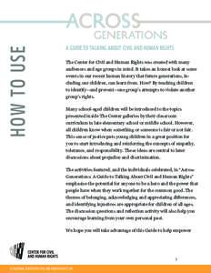 ACROSS  HOW TO USE GENERATIONS