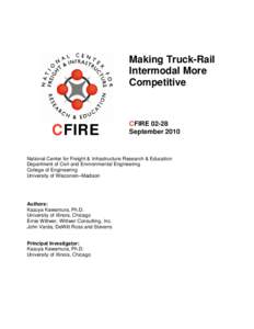 Making Truck-Rail Intermodal More Competitive CFIRE