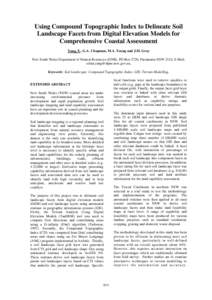 Using Compound Topographic Index to Delineate Soil Landscape Facets from Digital Elevation Models for Comprehensive Coastal Assessment