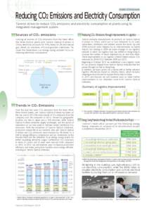 ISO26000[removed]The Environment  Reducing CO2 Emissions and Electricity Consumption Tamron strives to reduce CO2 emissions and electricity consumption at plants using its integrated management system.