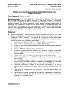 Accreditation / American Association of State Colleges and Universities / Association of Public and Land-Grant Universities / Urban planning education / Sinclair Community College / Evaluation / National Architectural Accrediting Board / Dietitian