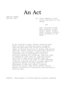 An Act ENROLLED SENATE BILL NO[removed]By: Treat, Newberry, Allen, Griffin and Echols of the