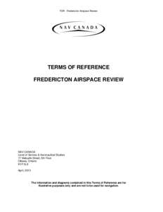 TOR for review of airspace in vicinty of CYFC