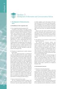 chapter 3  Section 2 Development of Information and Communications Policies