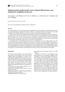 Marine Geophysical Researches 20: 141–156, 1998. © 1998 Kluwer Academic Publishers. Printed in the Netherlands[removed]Morpho-tectonic analysis of the Azores Volcanic Plateau from a new