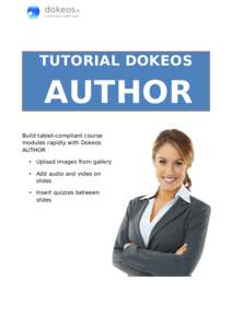 dokeos® e-learning made easy TUTORIAL DOKEOS  AUTHOR