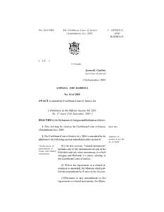 The Caribbean Court of Justice Act