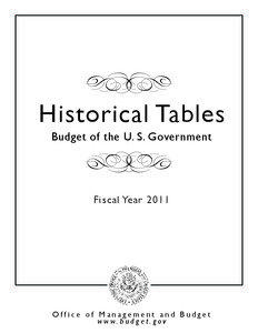 Historical Tables Budget of the U. S. Government