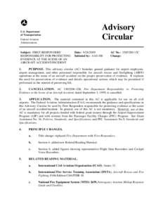 AC12C,  FIRST RESPONDERS’ RESPONSIBILITY FOR PROTECTING EVIDENCE AT THE SCENE OF AN AIRCRAFT ACCIDENT/INCIDENT, 28 September 2009