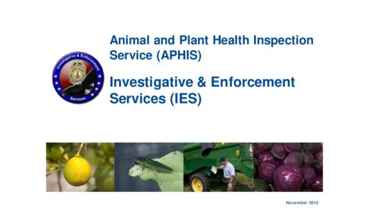 Animal and Plant Health Inspection Service (APHIS)   Investigative & Enforcement  Services (IES)