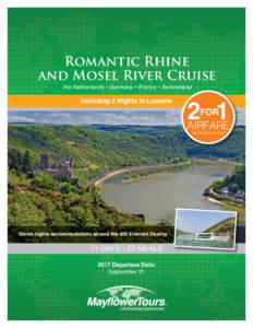 Romantic Rhine and Mosel River Cruise 2 1 AIRFARE
