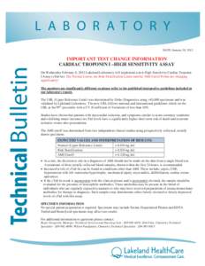 L A B O R A T O R Y  Technical Bulletin DATE: January 30, 2012