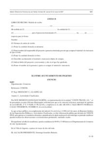 Boletín Oficial de la Provincia de Las Palmas. Número 69, viernes 25 de mayo de[removed]LIBRO DE RECIBO: Modelo de recibo. 9961