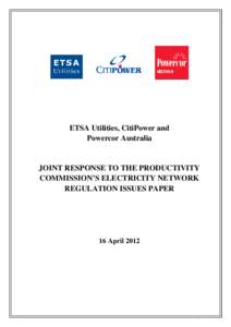 Submission 6 - ETAS Utilities, CitiPower and Powercor Australia - Electricity Network Regulation - Public inquiry