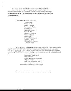 At a Stated Term of the United States Court of Appeals for the Second Circuit, held at the Thurgood Marshall United States Courthouse, 40 Foley Square, in the City of New York, on the 19th day of February, Two Thousand F