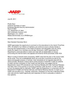 AARP / 111th United States Congress / Patient Protection and Affordable Care Act / Insurance / Medical billing / United States / Politics / Politics of the United States / Financial institutions / Institutional investors
