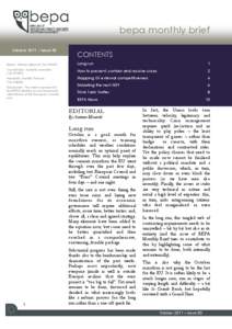 bepa monthly brief October 2011 – Issue 50 CONTENTS  Editor: Antonio Missiroli (Tel[removed])