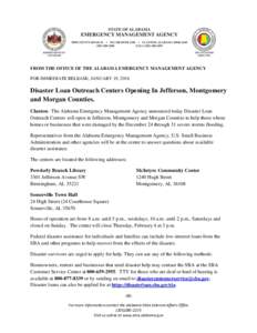 Business / Small Business Administration / Disaster preparedness / Emergency management / Humanitarian aid / Occupational safety and health / Alabama / United States