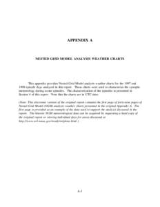 APPENDIX A  NESTED GRID MODEL ANALYSIS WEATHER CHARTS This appendix provides Nested Grid Model analysis weather charts for the 1997 and 1998 episode days analyzed in this report. These charts were used to characterize th