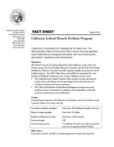 California Judicial Branch Facilities Program Page 1 of 4 ADMINISTRATIVE OFFICE OF THE COURTS