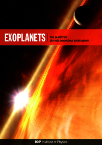 Exoplanets  The search for planets beyond our solar system  P