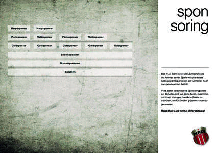 spon soring Hauptsponsor  Hauptsponsor
