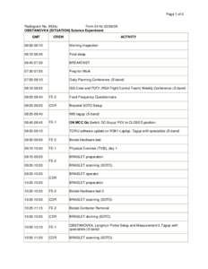 Page 1 of 3  Radiogram No. 9534u Form 24 for[removed]OBSTANOVKA [SITUATION] Science Experiment GMT