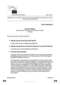 [removed]PARLEMENT EUROPÉEN Délégation pour les relations avec les pays de l’Asie du Sud-Est et l’Association des nations de l’Asie du Sud-Est (ANASE)