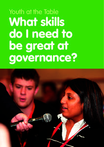 Youth at the Table  What skills do I need to be great at governance?