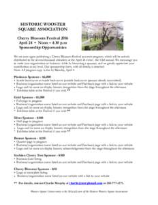    HISTORIC WOOSTER SQUARE ASSOCIATION   