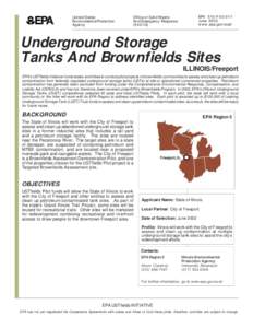 Underground Storage Tanks And Brownfields Sites ILLINOIS/Freeport