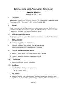 Minutes / LPC / Scio Township /  Michigan / Meetings / Parliamentary procedure / Agenda