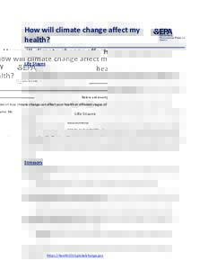 How Will Climate Change Affect My Health