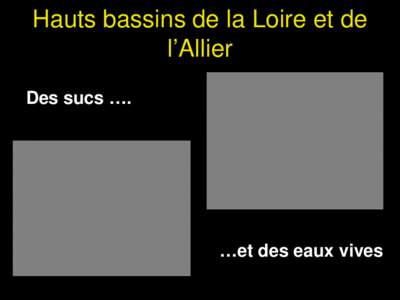 Hauts bassins de la Loire et de l’Allier Des sucs …. …et des eaux vives