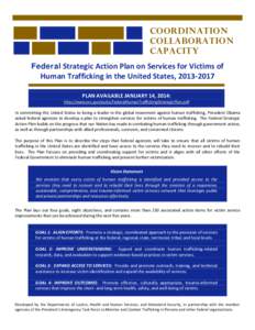 Fact Sheet: Federal Strategic Action Plan on Services for Victims of Human Trafficking in the United States, [removed]January 2014)