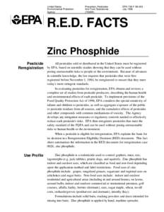 United States Environmental Protection Agency Prevention, Pesticides And Toxic Substances