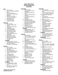 Adam Elementary School Supply List[removed]