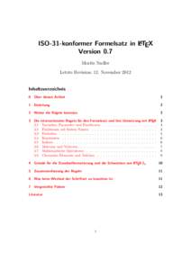 ISO-31-konformer Formelsatz in LATEX Version 0.7 Moritz Nadler