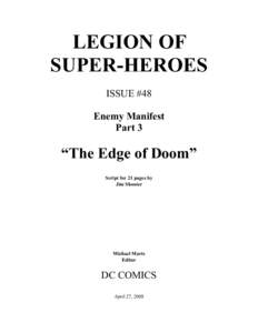 LEGION OF SUPER-HEROES ISSUE #48 Enemy Manifest Part 3