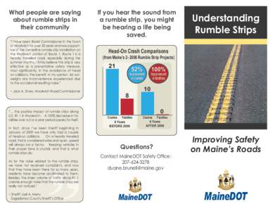 What people are saying about rumble strips in their community “
