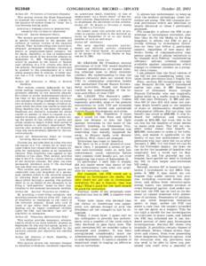 S11048  CONGRESSIONAL RECORD — SENATE Section 418 Prevention of Consulate Shopping This section directs the State Department