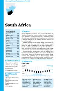 ©Lonely Planet Publications Pty Ltd  South Africa Why Go? Cape Town..................... 323 Western Cape349
