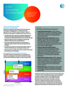 AT&T Enterprise Orchestrator® Optimize enterprise performance with