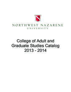    	
   College of Adult and Graduate Studies Catalog
