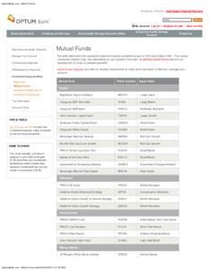 OptumBank.com - Mutual Funds