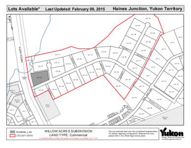 Lots Available* LOT 1084 Haines Junction, Yukon Territory