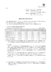 平成 27 年 4 月 28 日 各 位 会 社 名 ＶＴホールディングス株式会社