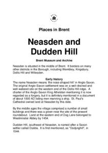 Places in Brent  Neasden and