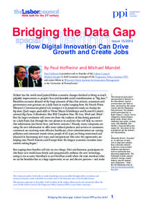 Bridging the Data Gap Issue[removed]How Digital Innovation Can Drive Growth and Create Jobs By Paul Hofheinz and Michael Mandel