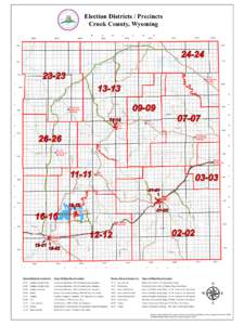 Election Districts / Precincts Crook County, Wyoming 25 34